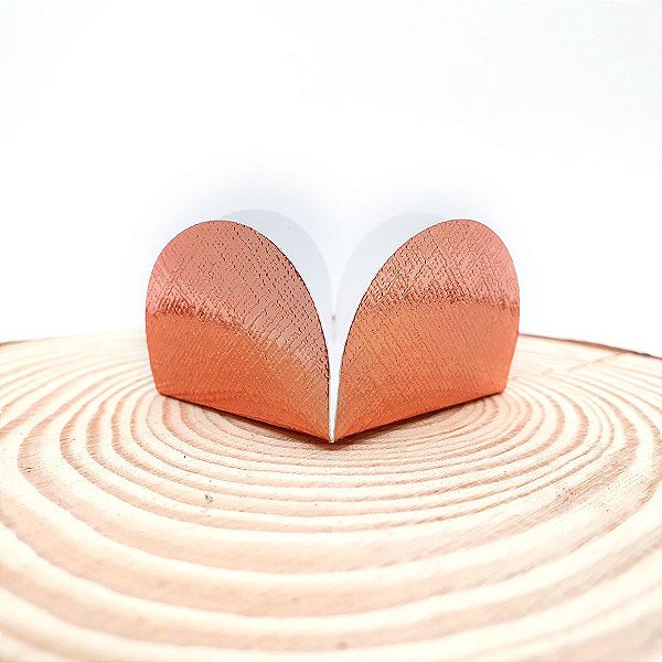Forminha para Doces 4 Pétalas (3,5cm x 3,5cm x 2,5cm) Rose Gold 50 unidades Assk Rizzo Embalagens