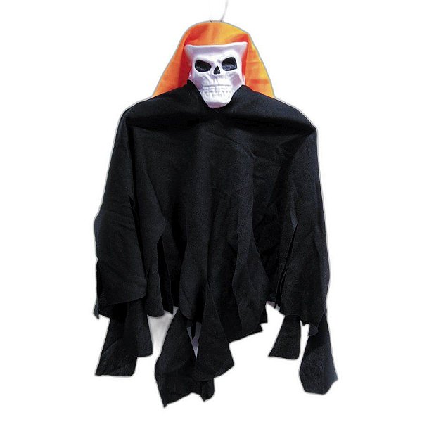 Fantasma - Caveirinha Laranja/Preta - 1 unidade - Rizzo