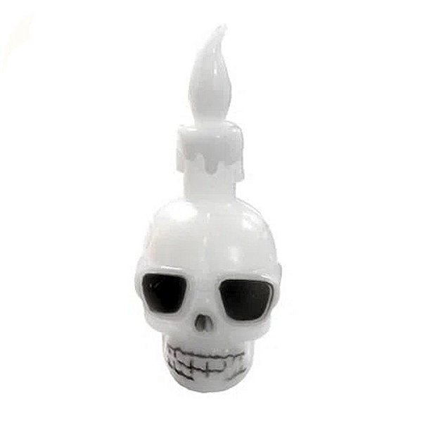 Caveira Vela - Branca - Led Decorativo - 1 unidade - Rizzo