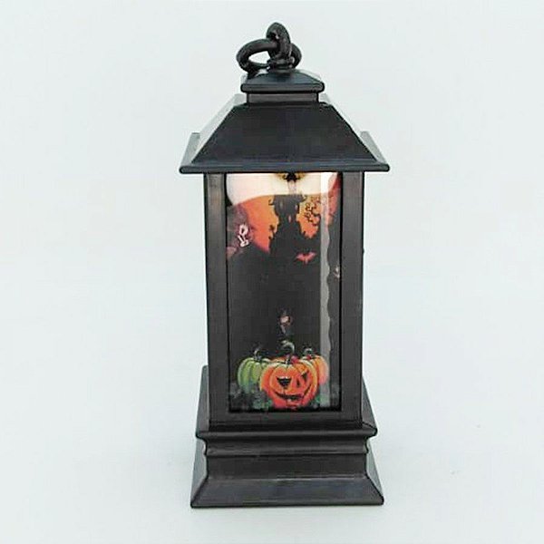Lampião Halloween - Abóbora - Noite Na Mansão - Led Decorativo - 1 unidade - Rizzo