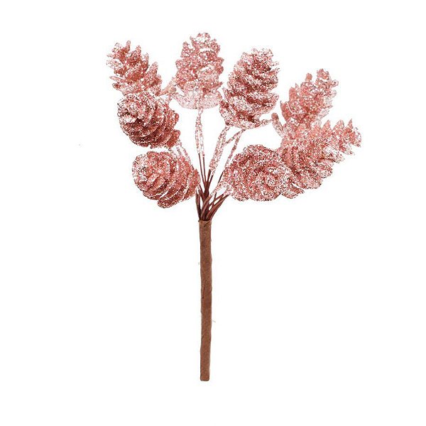 Pick Pinhas Decorativas - Glitter Rosa - 1 unidade - Cromus - Rizzo Balões