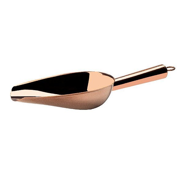 Concha de Alimentos - 26X8,5X4Cm - Aço Inox - Rose Gold - 1 unidade - Cromus Allonsy - Rizzo