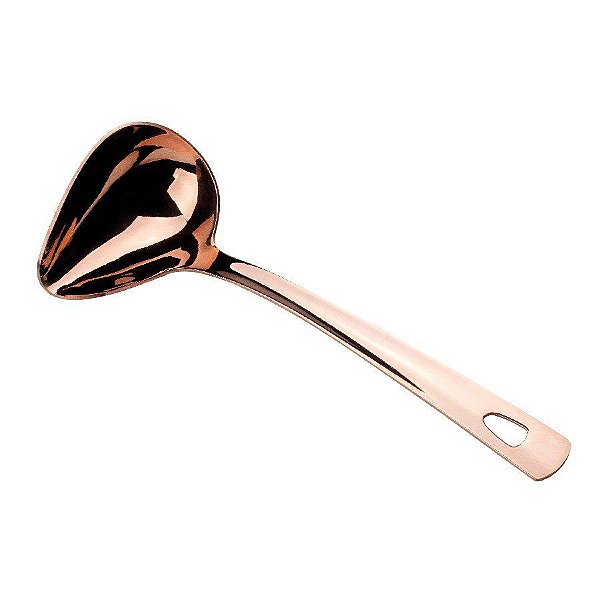 Colher Para Molho - -22X8,4X1,8Cm - Aço Inox - Rose Gold - 1 unidade - Cromus Allonsy - Rizzo