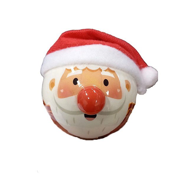 Enfeite - Bolas Decorativas - Papai Noel Sorridente - 1 unidade - Cromus - Rizzo Balões