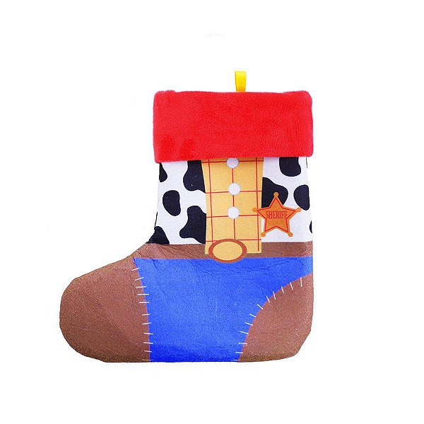 Enfeite Bota p/ Pendurar "Woody" - Toy Story - 20 cm - Natal Disney - 1 unidade - Cromus - Rizzo