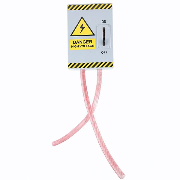 Caixa de Energia Alta Voltagem do Terror - com Som e Movimento - Festa Halloween - 1 unidade - Cromus - Rizzo