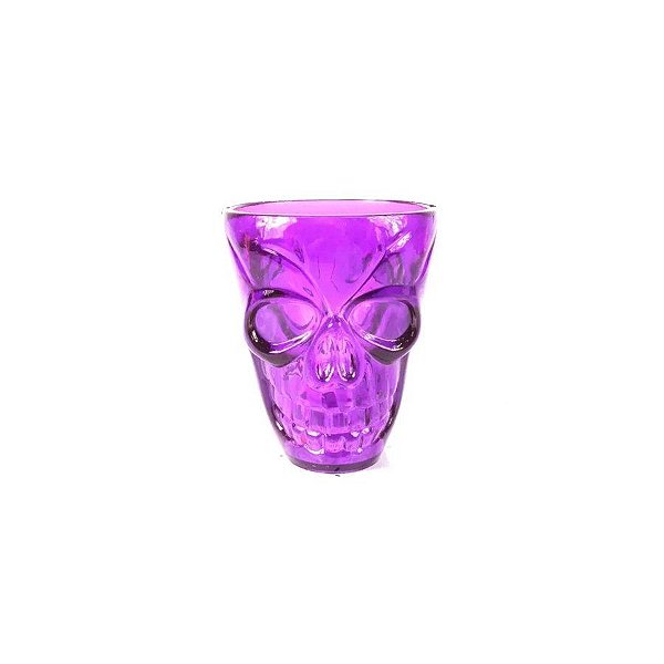 Copo de Shot Halloween - Caveira Roxo - 55ml - 4 unidades - Rizzo