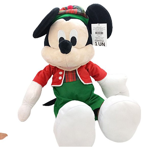 Mickey de Casaquinho e Boné - "Mickey Natalino" - 1 unidade - Cromus - Rizzo
