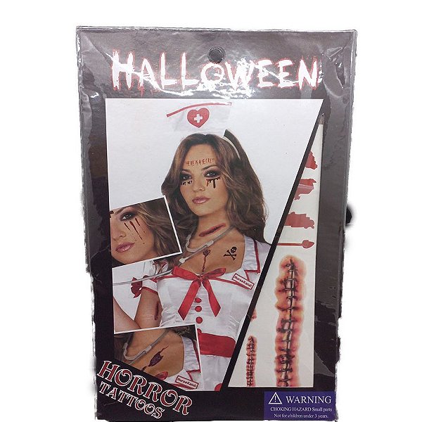 Tatuagens de Halloween - "Cicatrizes" - 12 unidades - Rizzo