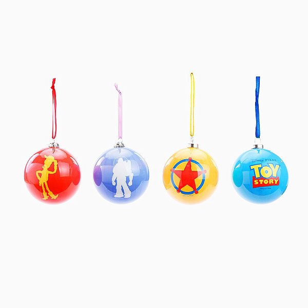 Kit Bola de Natal - Toy Story - 8 cm - Natal Disney - 4 unidades - Cromus - Rizzo