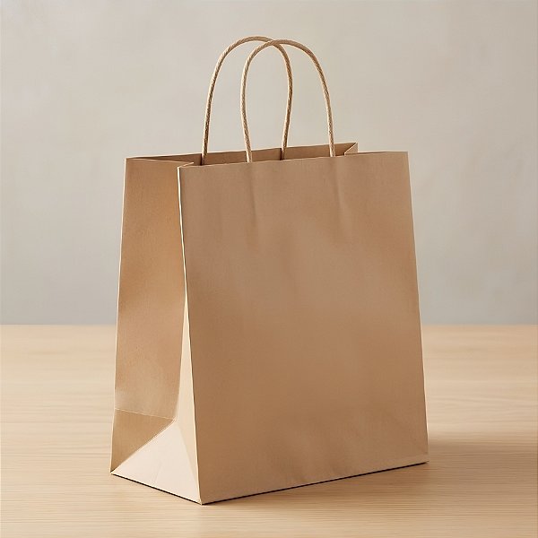 Sacola de Papel 32x20x30cm - Kraft - Fundo Largo - Ref. 5454 - 10 unidades - WMA - Rizzo