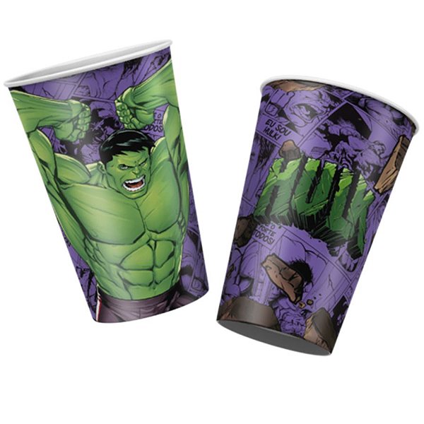 Copo de Papel Hulk - 12 unidades - Regina - Rizzo