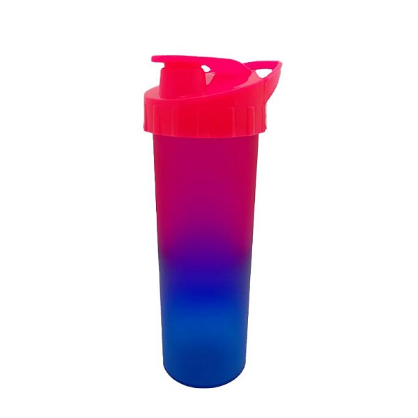 Garrafa Ice Degradê - Azul e Pink Fosco - Tampa Pink - 1 unidade - Rizzo