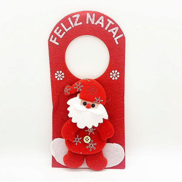 Enfeite de Natal Para Porta Papai Noel Floco de Neve - 1 unidade - Rizzo