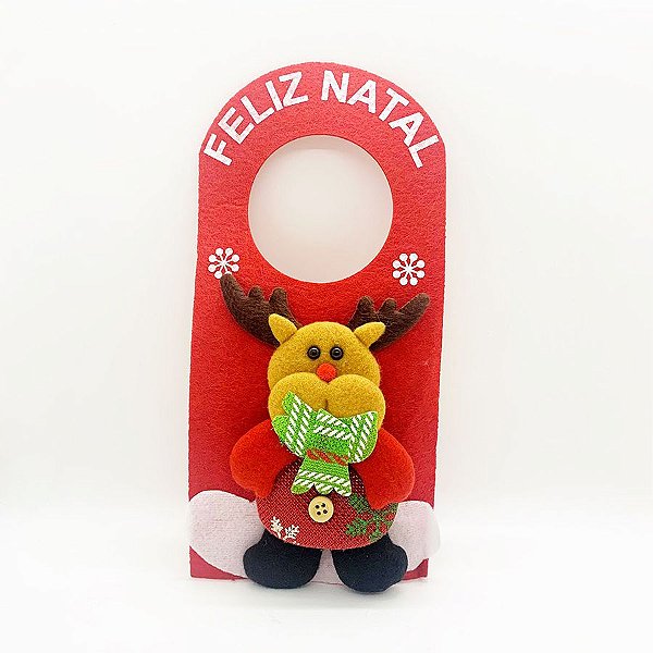 Enfeite de Natal Para Porta Rena - 1 unidade - Rizzo