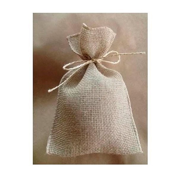 Saco de Juta Decorativo - 8 cm x 9 cm - 5 unidades - Rizzo