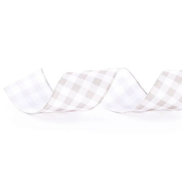 Fita Xadrez Branco e Cinza - 6,3cm x 914cm - 1 unidade - Cromus - Rizzo Balões
