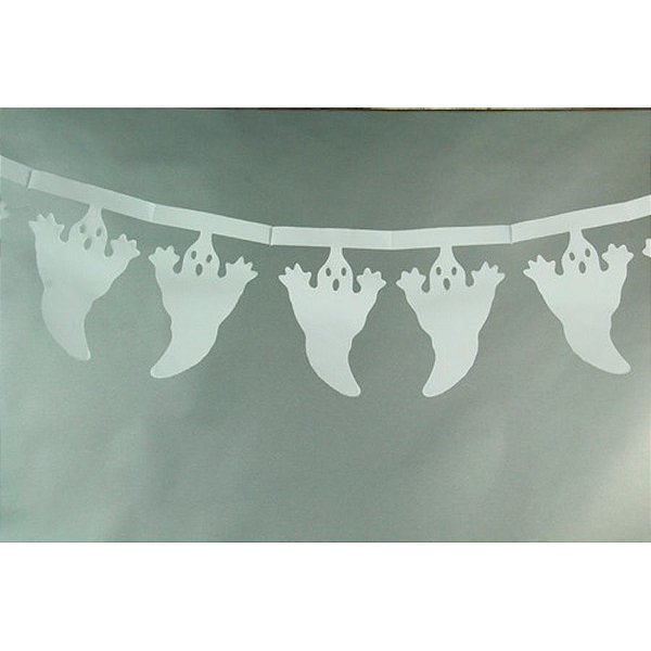 Guirlanda Fantasma de Halloween - 195 cm - 1 unidade - Rizzo Balões