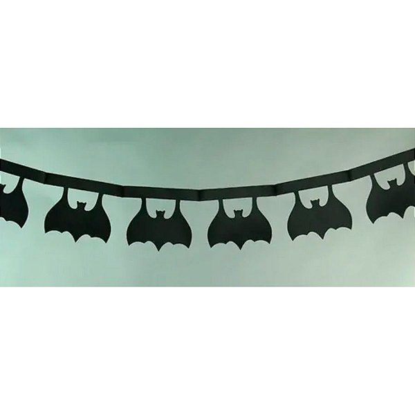Guirlanda Morcego de Halloween - 300 cm - 1 unidade - Rizzo Balões