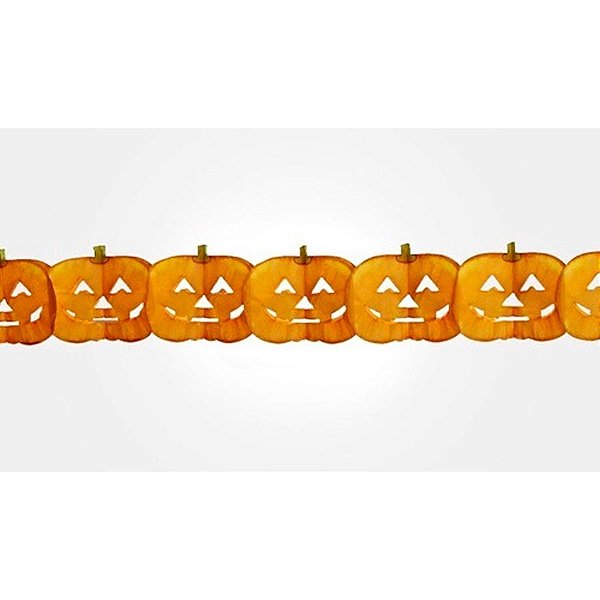 Guirlanda Abóbora Pumpkin de Halloween - 300 cm - 1 unidade - Rizzo Balões