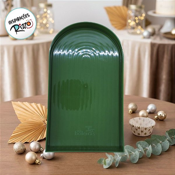 Bandeja Arco - BD-A - 220 x 122 - Verde Folha - 1 unidade - Só Boleiras - Rizzo