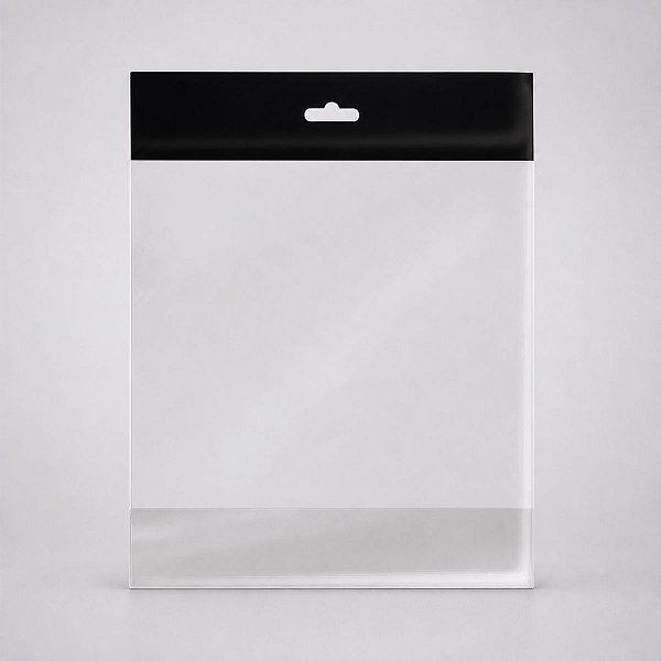 Saco Adesivado com Furo - Preto - 8x25cm - 100 unidades - Cromus - Rizzo