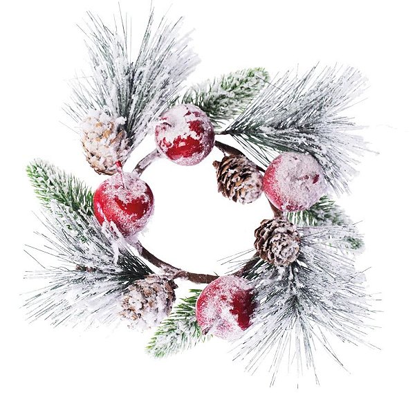 Mini Guirlanda Frutas Nevado - 25cm - 1 unidade - Cromus - Rizzo