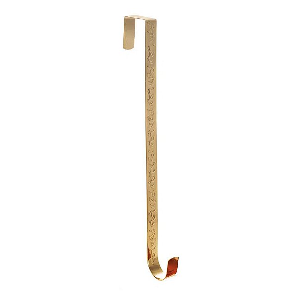 Suporte de Guirlanda Com Detalhe Gravado Dourado - 38cm - 1 unidade - Cromus  - Rizzo