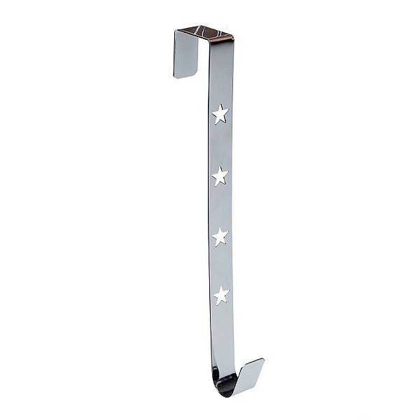 Suporte de Guirlanda Estrela Prata - 30cm - 1 unidade - Cromus  - Rizzo