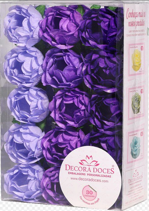 Forminha para Doces Finos - Bela Tons Lilas - 30 unidades - Decora Doces - Rizzo Festas