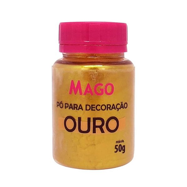 Pó Para Decoração Ouro - 1 unidade - 500g - Mago - Rizzo