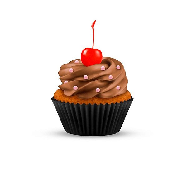 Forminha para Mini Cupcake - Preto - 45 unidades - Plac - Rizzo