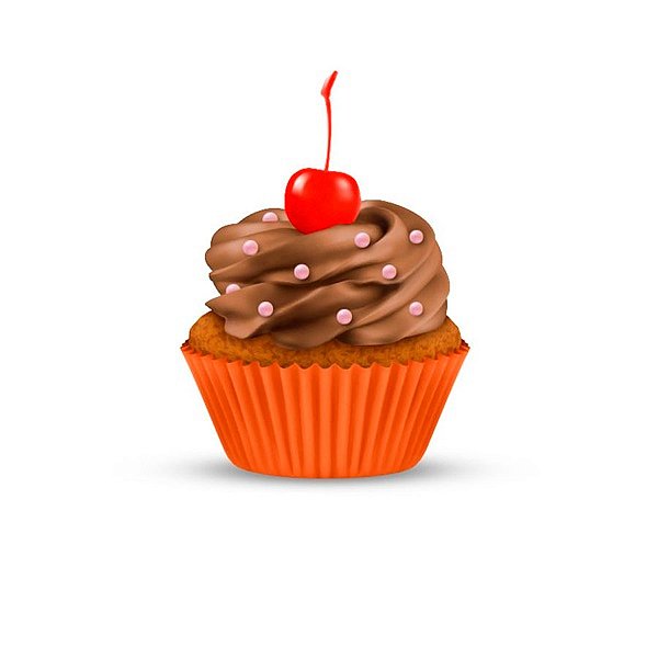 Forminha para Mini Cupcake - Laranja - 45 unidades - Plac - Rizzo