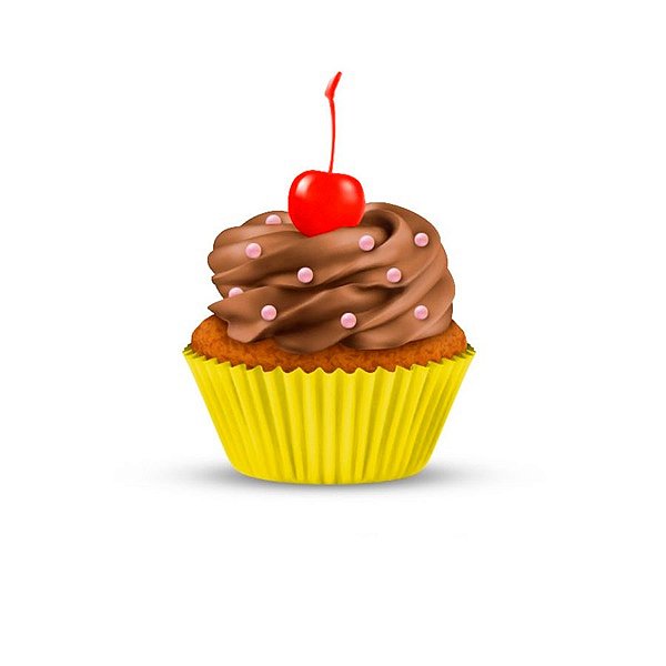 Forminha para Mini Cupcake - Amarelo - 45 unidades - Plac - Rizzo