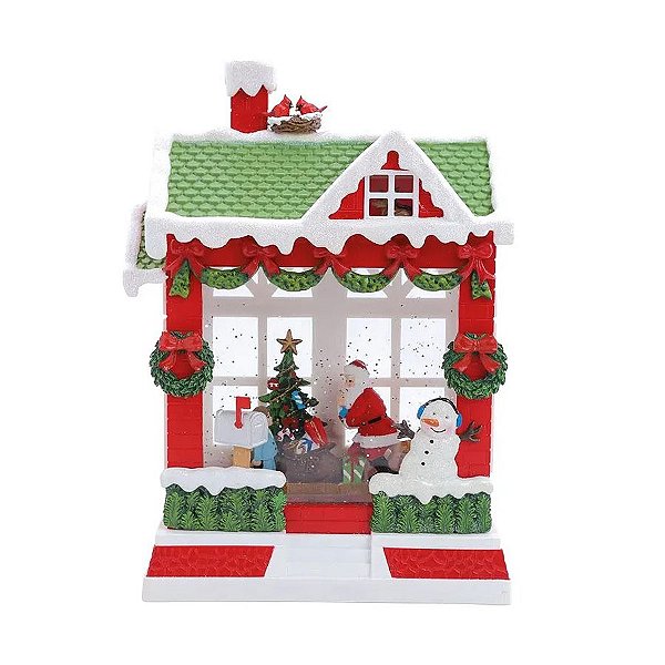 Casa Noel com LED - 3AA - Cromus Natal - 1 unidade - Rizzo