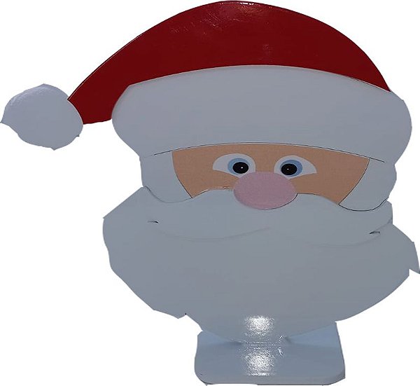 Display Decorativo de Natal - Papai Noel Rosto - 25 Centímetros - 1 unidade - Top Line - Rizzo