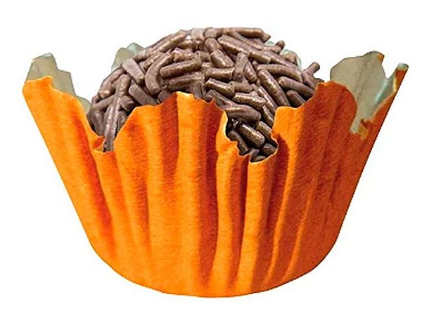 Forminha de Papel N° 3 Recortada Laranja - Ref. 3578 - 100 unidades - Mago - Rizzo