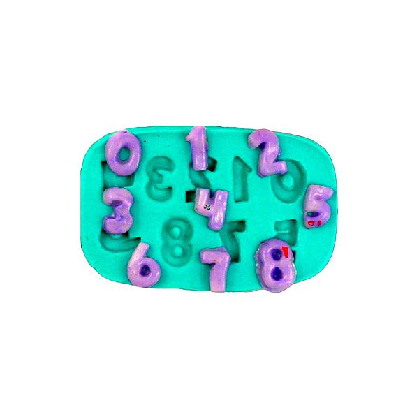 Molde de Silicone Cód. 249 - Números Pequenos - 1 unidade - Mazulli - Rizzo