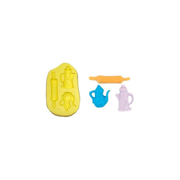 Molde de Silicone Cód. 814 - Bules e Rolo - 1 unidade - Mazulli - Rizzo