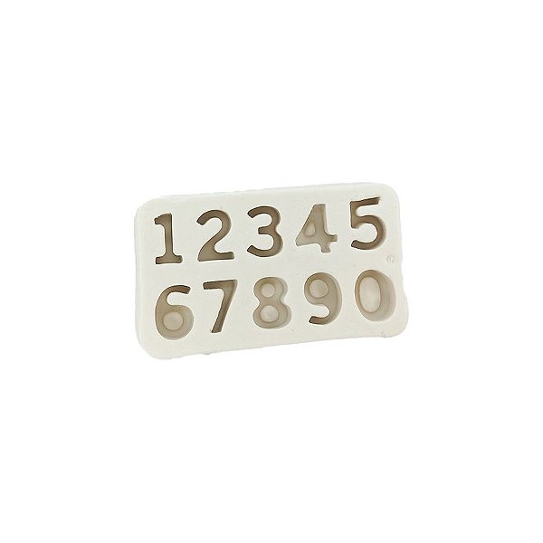 Molde de Silicone Cód. 1848 - Números - 1 unidade - Mazulli - Rizzo