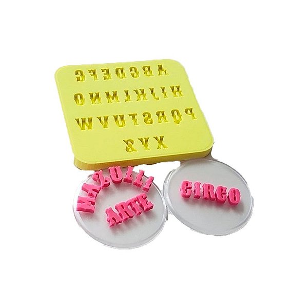 Molde de Silicone Cód. 2253 - Alfabeto Circo - 1 unidade - Mazulli - Rizzo