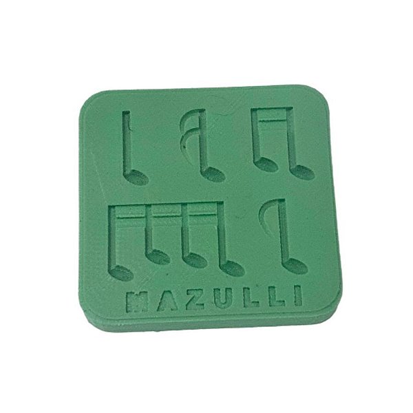 Molde de Silicone Cód. 2333 - Notas Musicais - 1 unidade - Mazulli - Rizzo