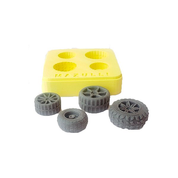 Molde de Silicone Cód. 2264 - Kit Rodas - 1 unidade - Mazulli - Rizzo