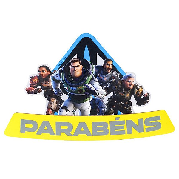Painel Parabéns - Lightyear - 1 unidade - Grintoy - Rizzo