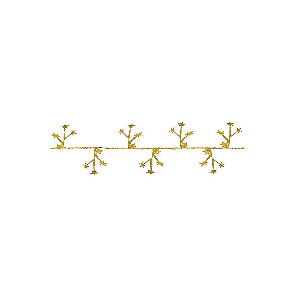 Fio Metalizado Fantasia - Estrela Pequena Ouro  - 10 unidades - Cromus Atacado - Rizzo