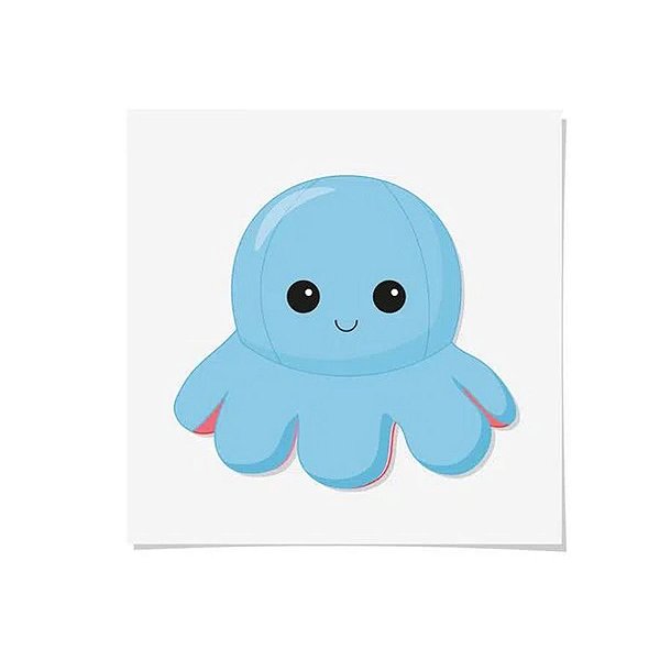 Transfer Para Balão Fidget Toy Polvo Feliz - 1 unidade - Cromus - Rizzo Balões