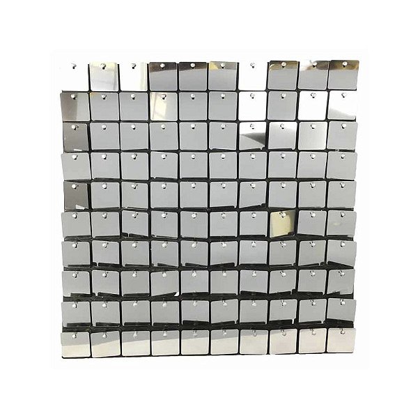 Painel Metalizado Shimmer Wall Prata - 30x30cm - 1 unidade - Rizzo