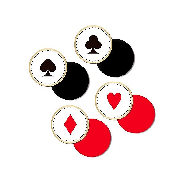 Bolacha pra Copo - Festa Cassino - 8 unidades - Cromus - Rizzo