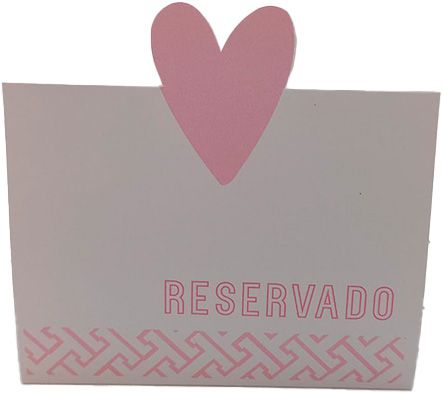 Plaquinhas para Mesa "Reservado" - 6 unidades - Cromus - Rizzo