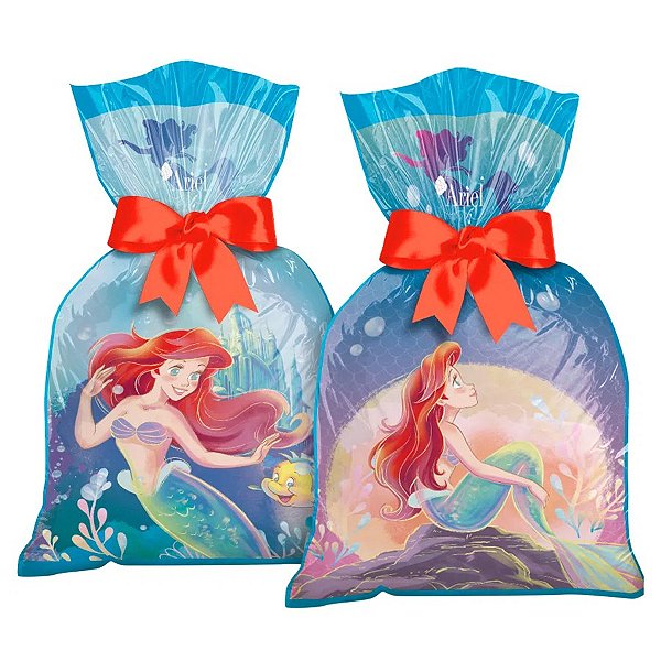 Sacola Plastica - Ariel Disney - 12 unidades - Regina - Rizzo